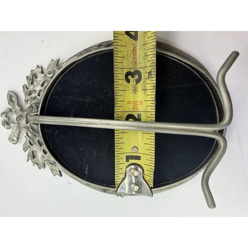 USA Elias Pewter 925 Fine Ornate Oval Picture Frame 1932 USA Artmetal - Picture 8 of 11